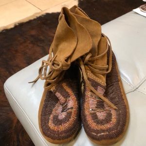 House of Harlow beaded moccasin